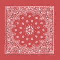 Standard Red Stonewash Paisley Bandanna